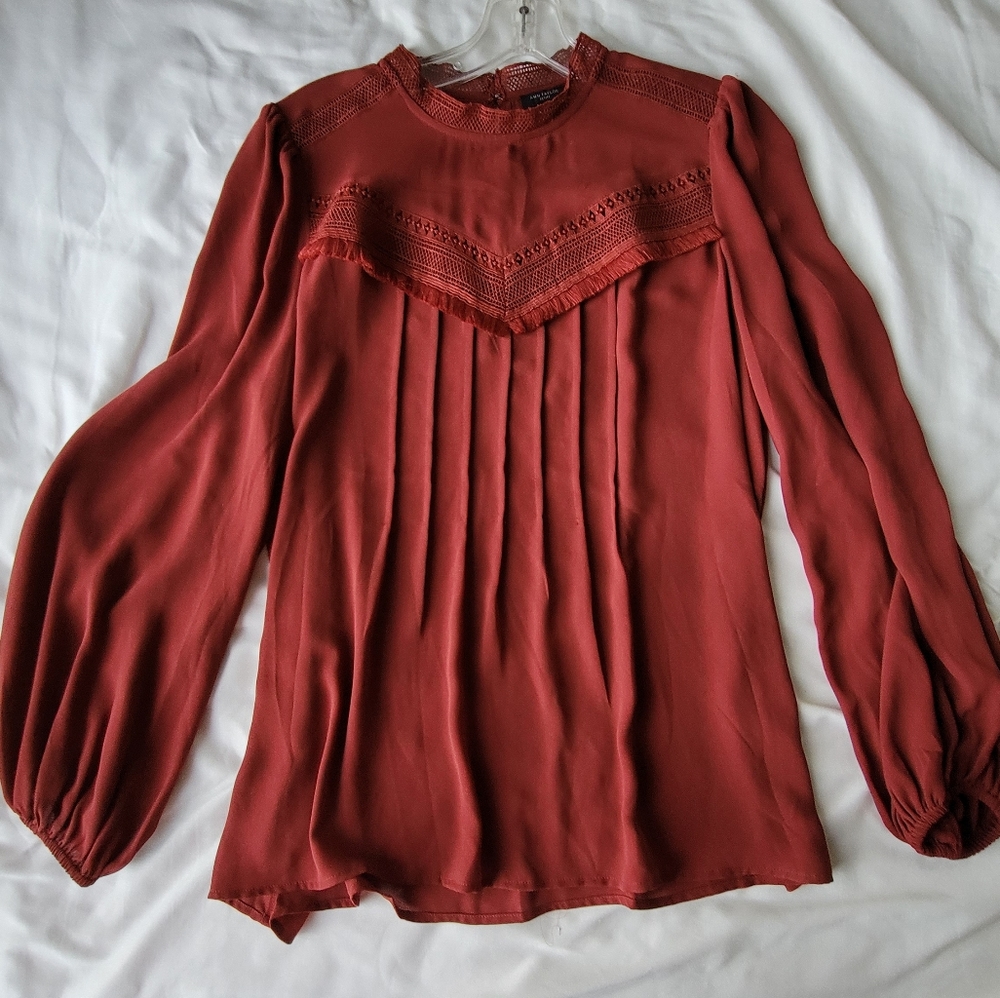 Ann Taylor Medium Petite Red Blouse